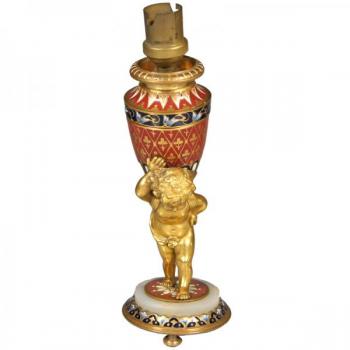 Table Lamp - bronze, enamel - 1880